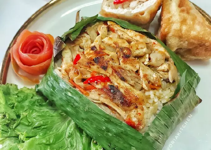 Nasi Bakar Jamur Crispy